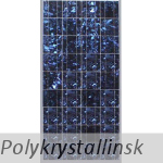Eksempel på et polykrystallinsk solcellepanel